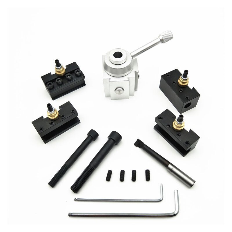 CNC Lathe Machine Mini Quick Change Tool Holder Post Cutter Screw Kit Multi