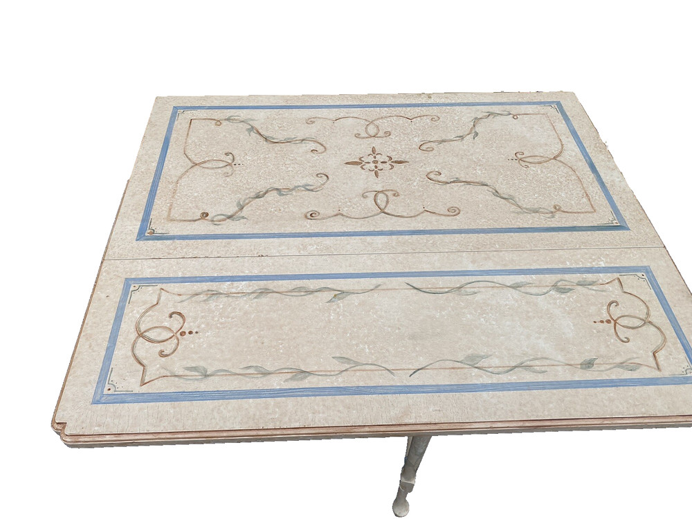 66040 Hand Painted Drop Leaf Coffee / End Table Stand