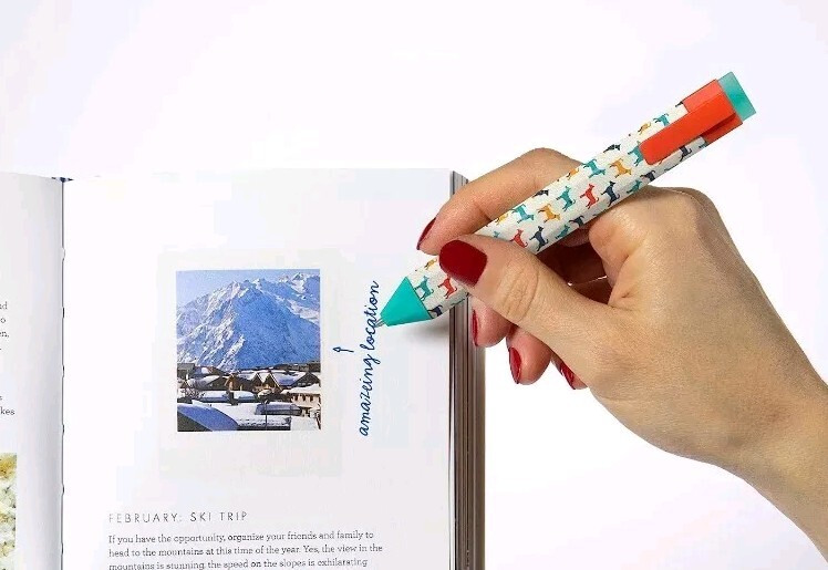 3 Erasable Pen Bookmark Plus 2 Refills Each Blue