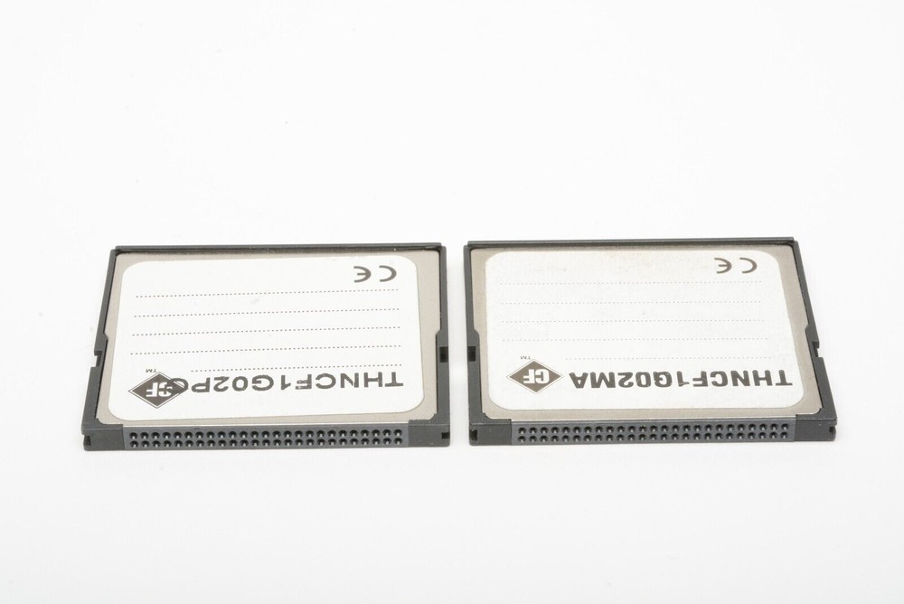 2x 1GB PNY CF Compact Flash Cards in case, formatted, nice