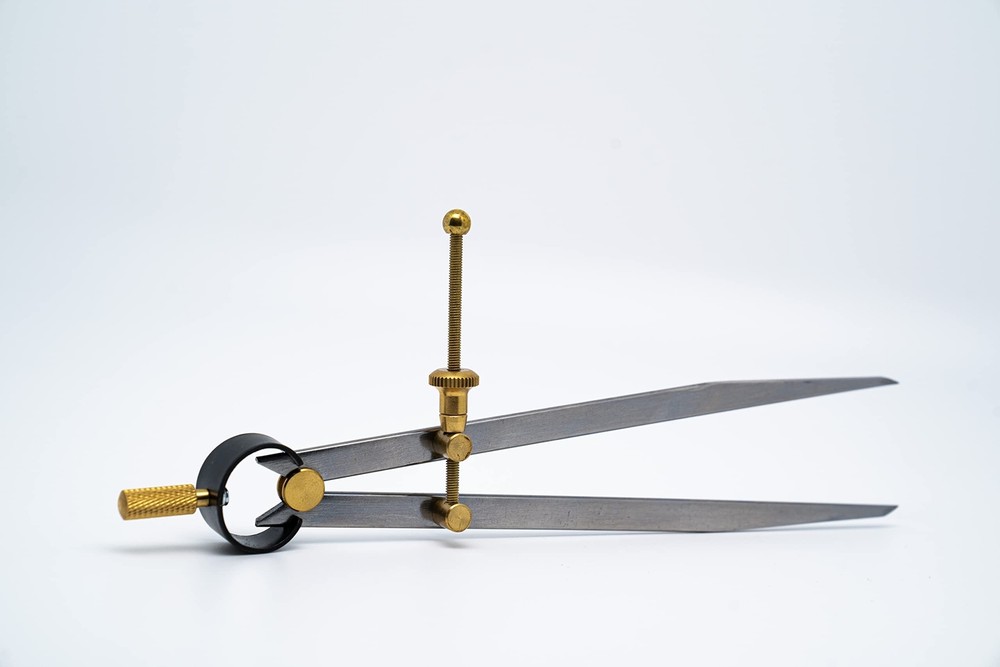 Precision Spring Divider Caliper Rapid Adjust Compass-Flat leg (8"/200mm)