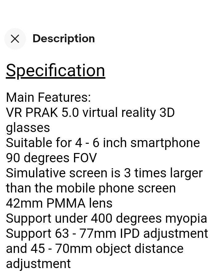 VR Park 5.0 3D Virtual Reality for Android/Smart Phone With Remote