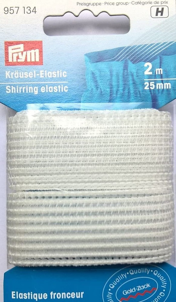 3M Crespo Elasticated Knit Häkellitze Rubber Strap White Goldzack