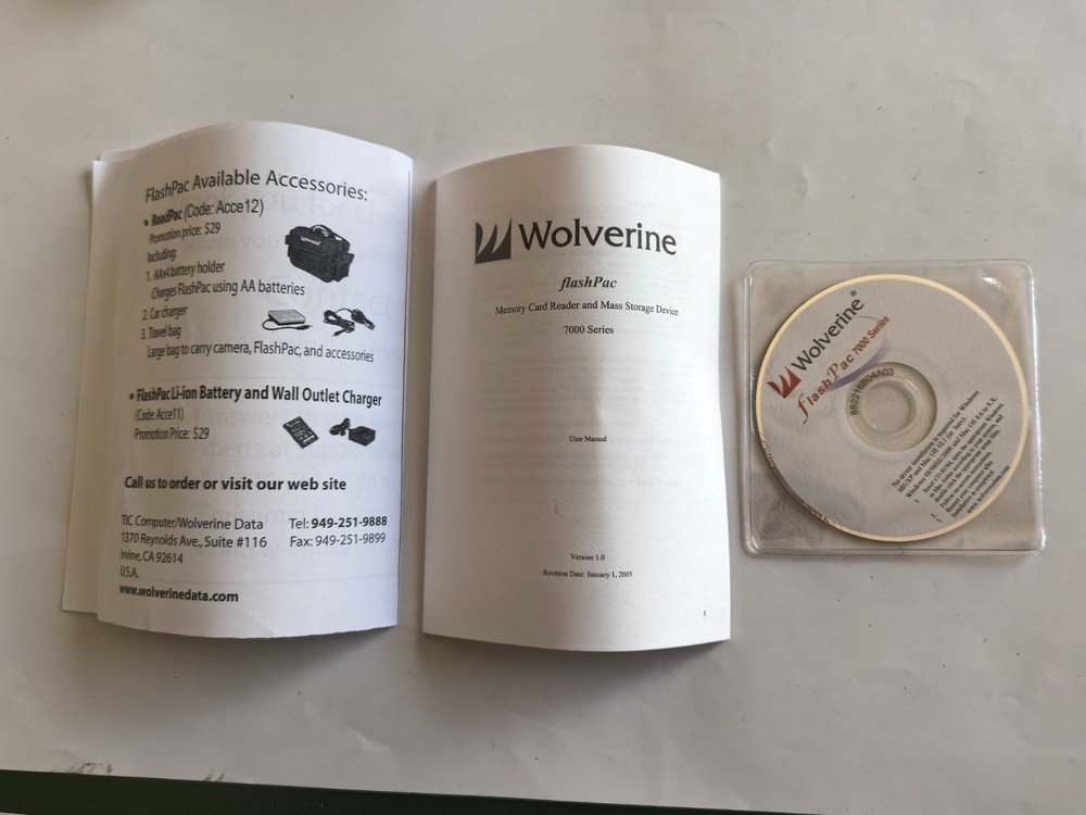 Wolverine Data 80GB FlashPac 7000 Series Portable Data Storage HDD Version