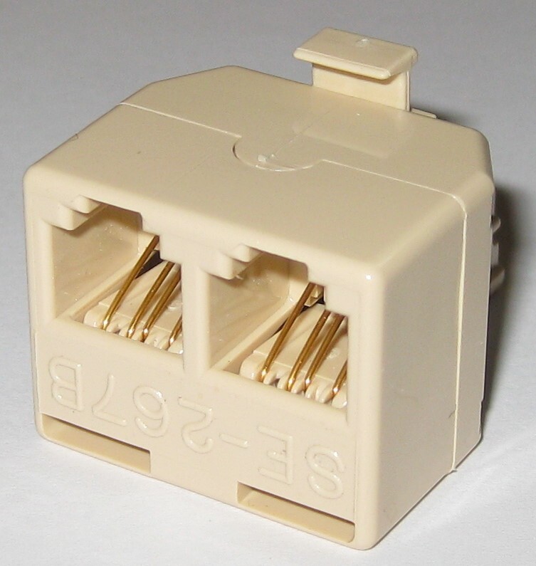 Suttle SE-267B Inline Modular T Adapter for 2 Line 4 Wire Telephone Jack