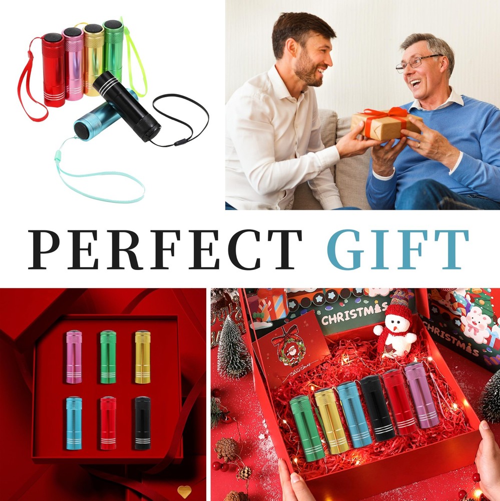 6 Pack Mini Flashlight Bulk, Small Aluminum LED Powerful Handheld Flash Light...