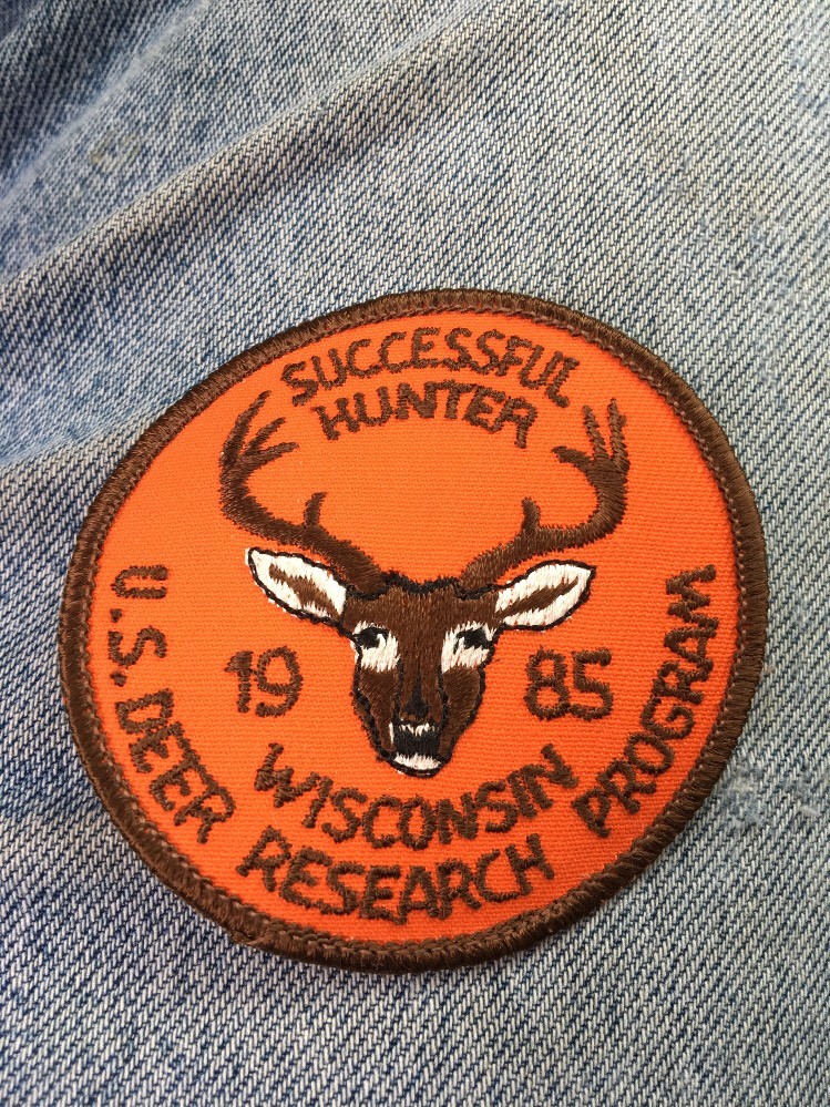 Successful Hunter 1985 Wisconsin Patch. U.S Deer Research Program Blaze Orange