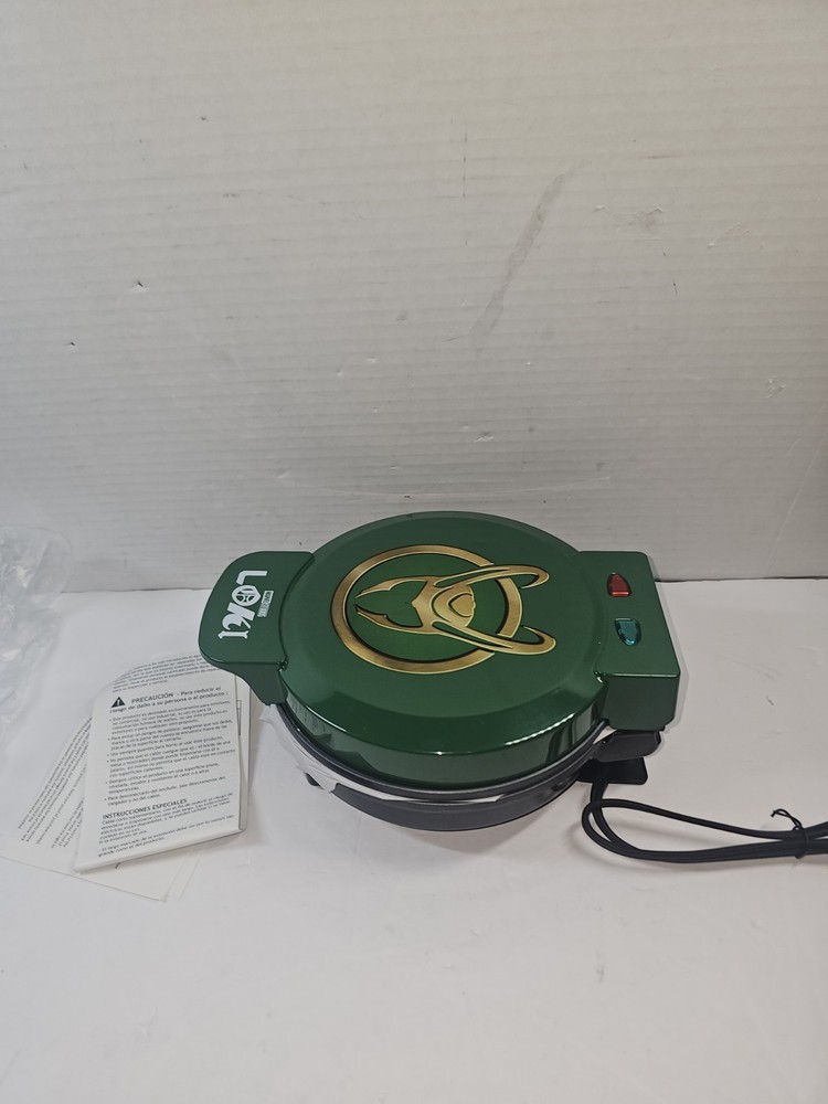 Uncanny Brands Marvel Studios Loki Waffle Maker Green Easy Clean