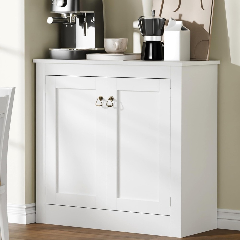 Buffet Cabinet with Storage - Kitchen Storage Cabinet Wood Console Table Coff...