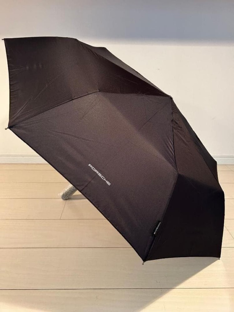 Porsche Folding Umbrella Black Compact Auto Open Driver's Selection
