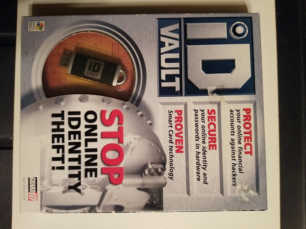 ID Vault Guard ID Systems STOP ONLINE IDENTITY THEFT Windows XP Secure Passwords