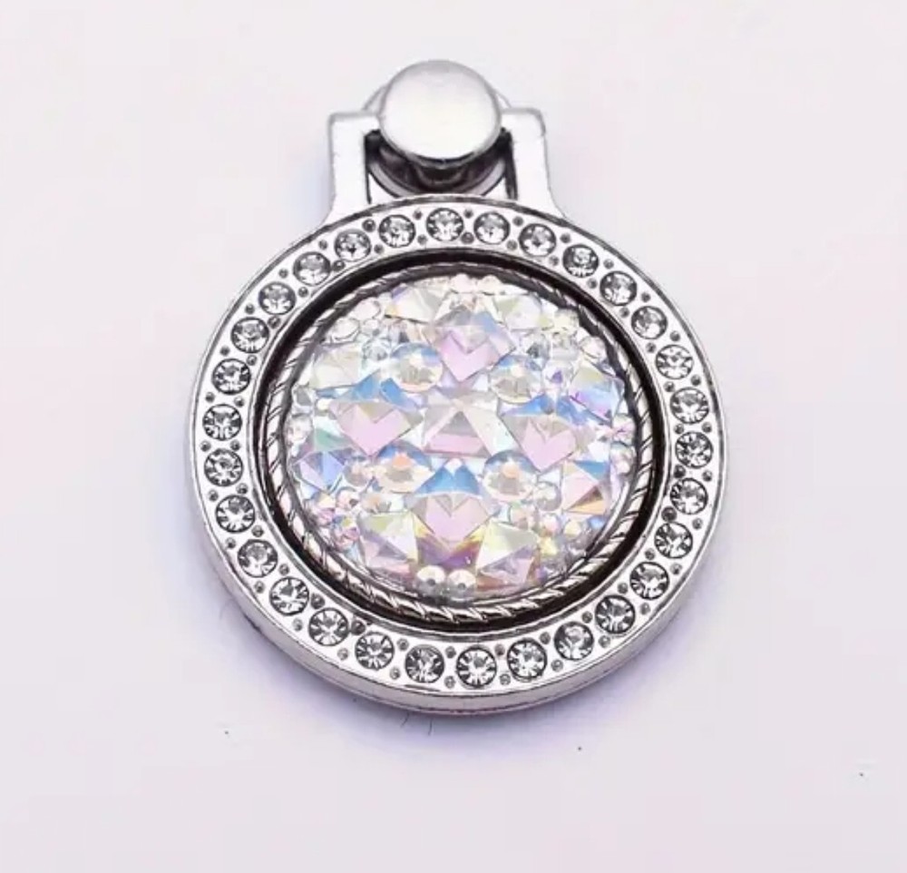 Bedazzled Silver 360 degree Rotating Finger Ring Holder