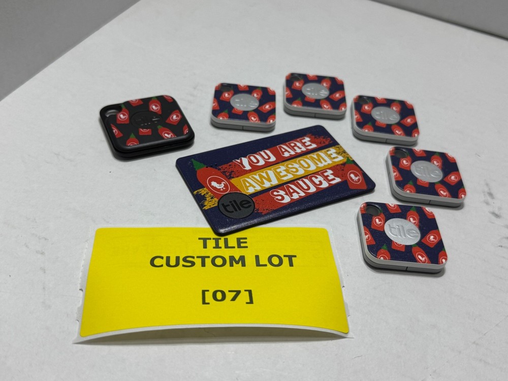 [7-PACK] TILE PRO / SLIM / MATE BLUETOOTH TRACKER ITEM FINDER - CUSTOM LOT [07]