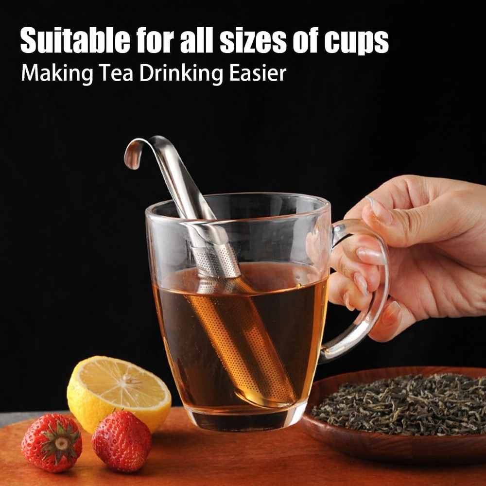2 Pack Long Handle Tea Infuser Stainless Steel Extra Fine Mesh Strainer Steeper