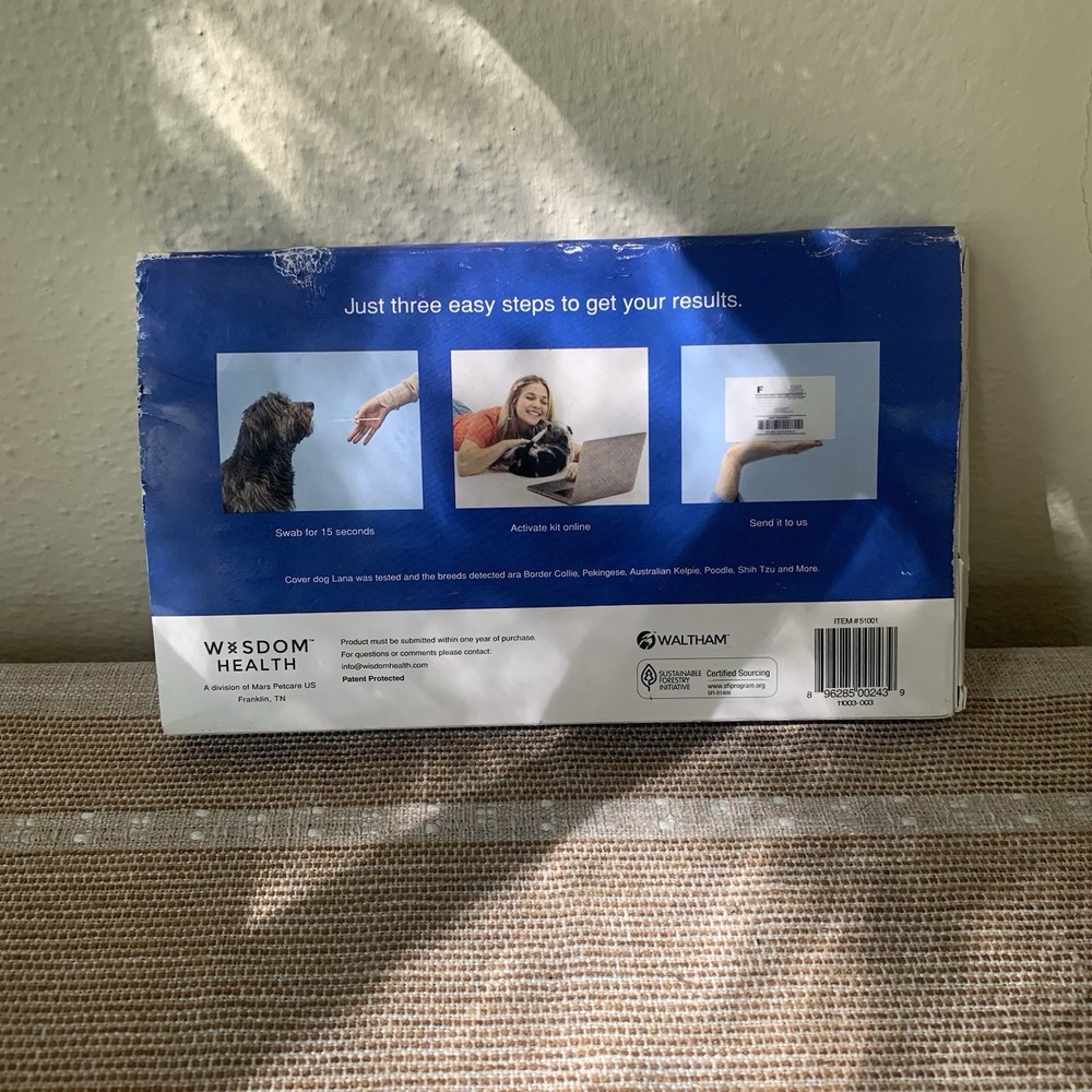 Wisdom Panel Essential Dog DNA Collection Kit, Most Accurate Test, Open Box