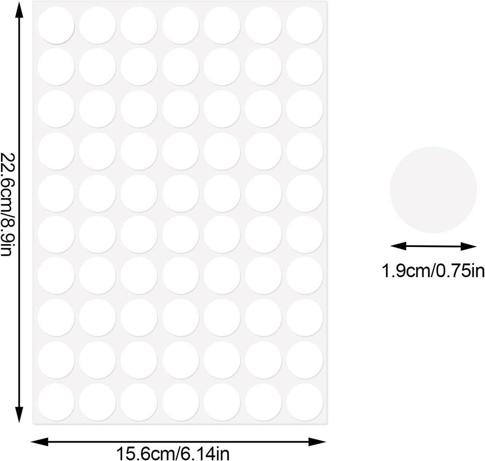 3500 White Dot Stickers 3/4 inch Circle Coding Labels for Office Classroom
