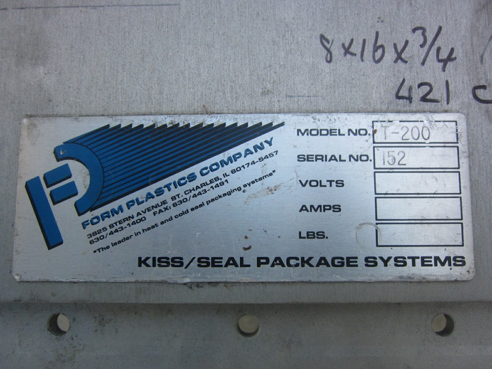 Form Plastics 000342F Roller, Used