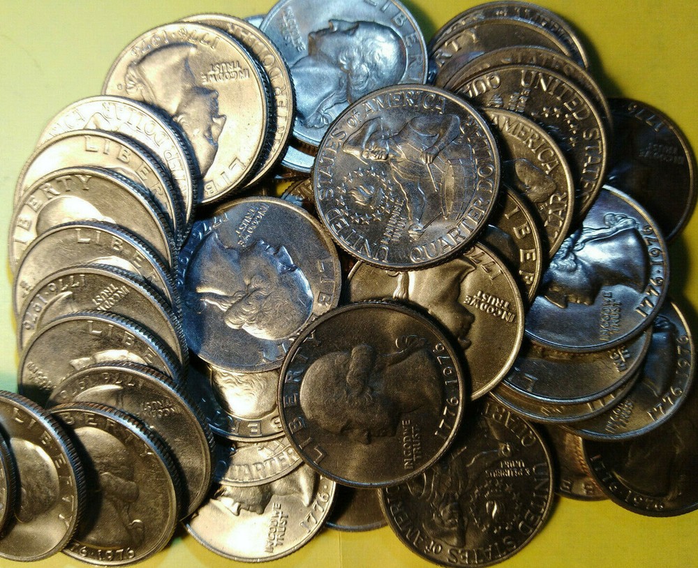 Bicentennial Washington Quarters Roll - 40 Coins