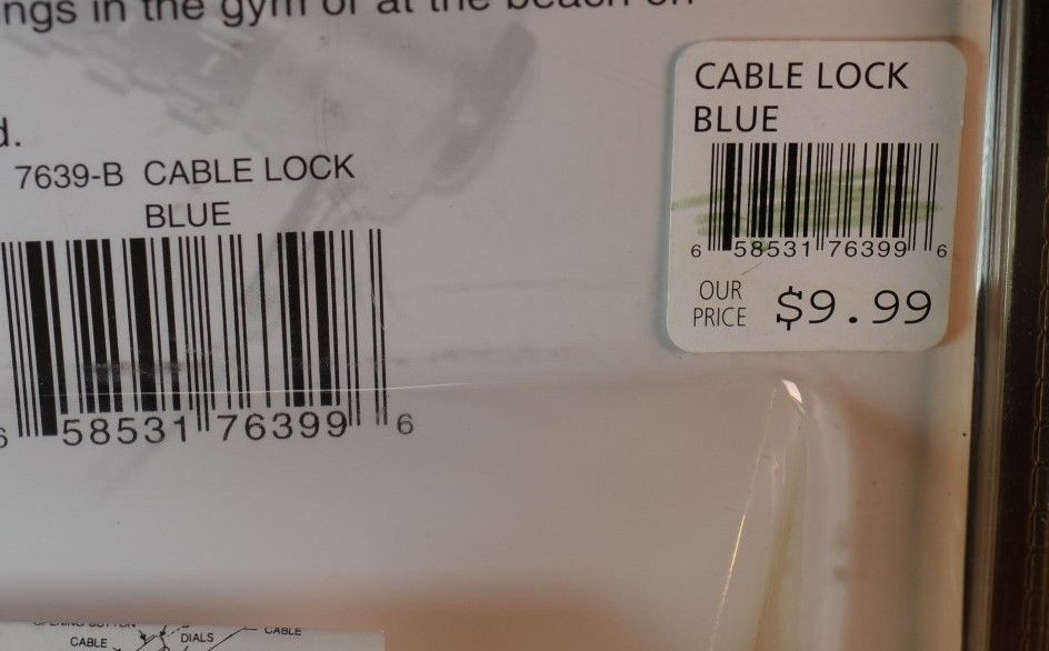 Cable Lock Protocol All-Purpose 3 Foot Heavy Duty 3-Digit Combination