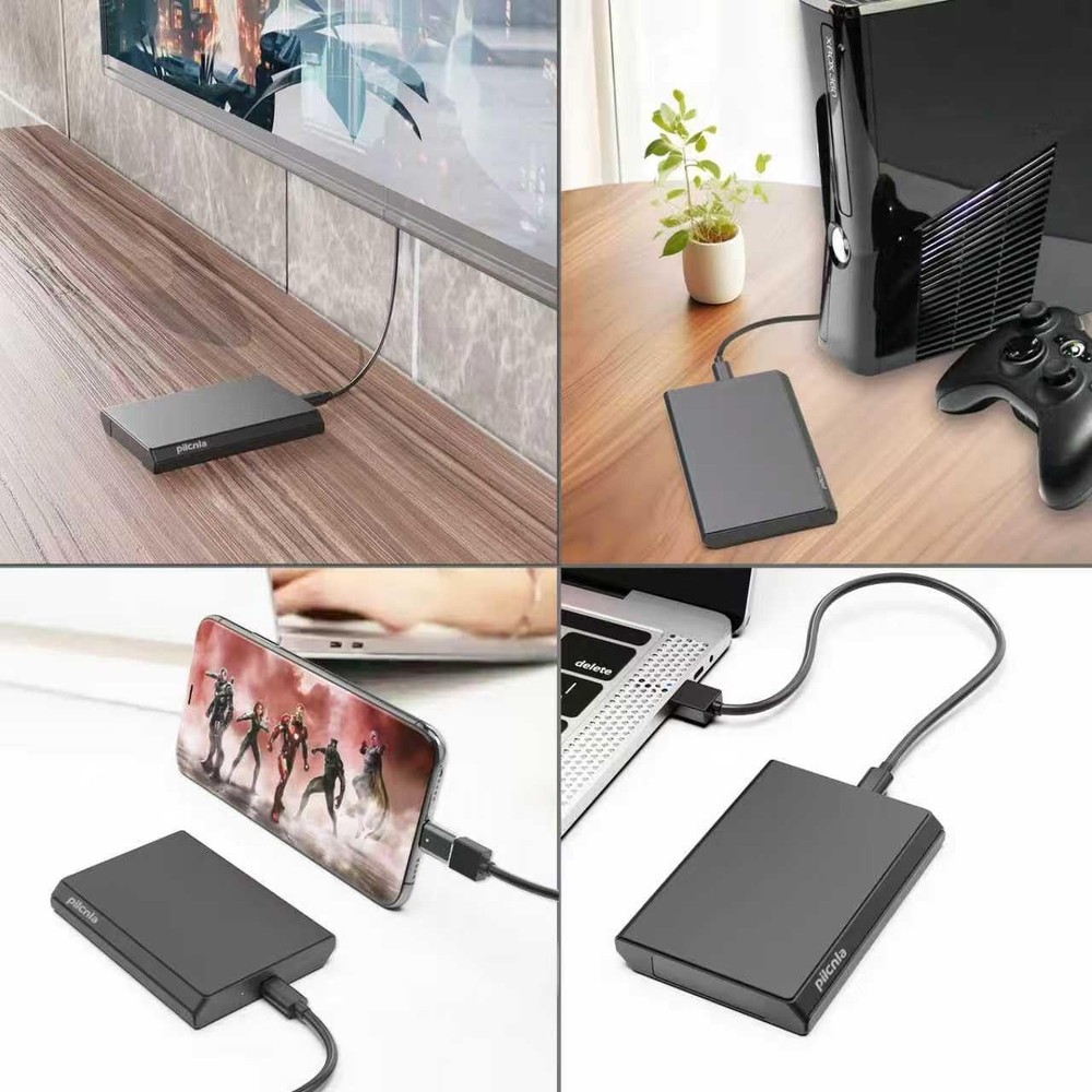 Portable External Hard Drive,USB-C,HDD USB 3.0,for Windows, Mac,Android,TV,Ph...