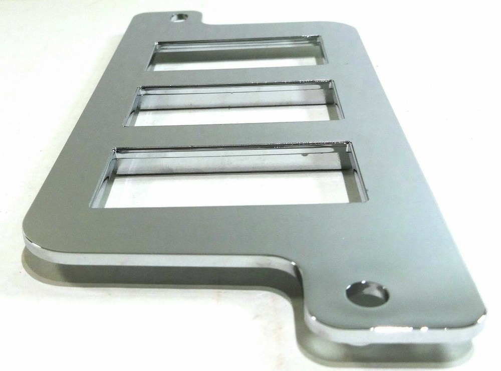 rocker switch panel bottom left side chrome plastic Freightliner Century 3 hole