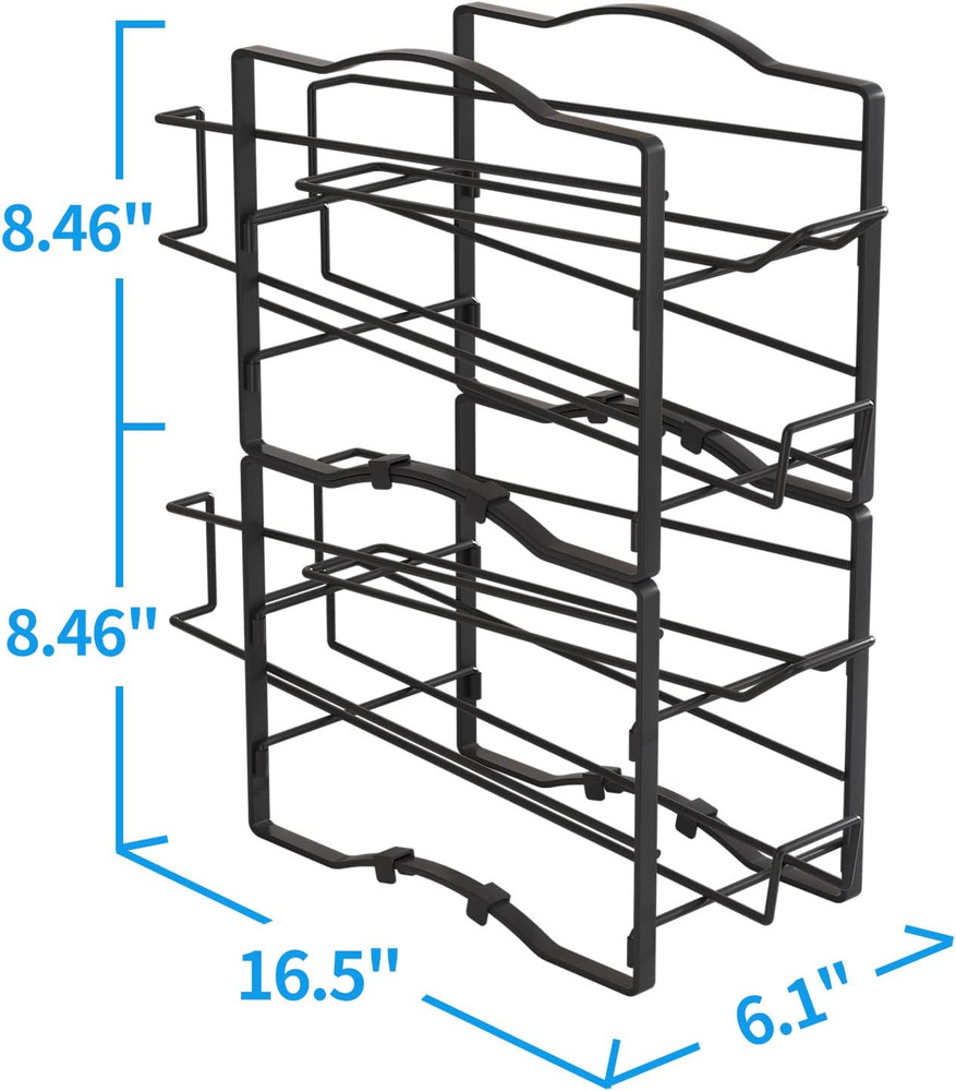 4 Pack Soda Can Organizer Rack for Pantry, Stackable Beverage Soda Can Storage D