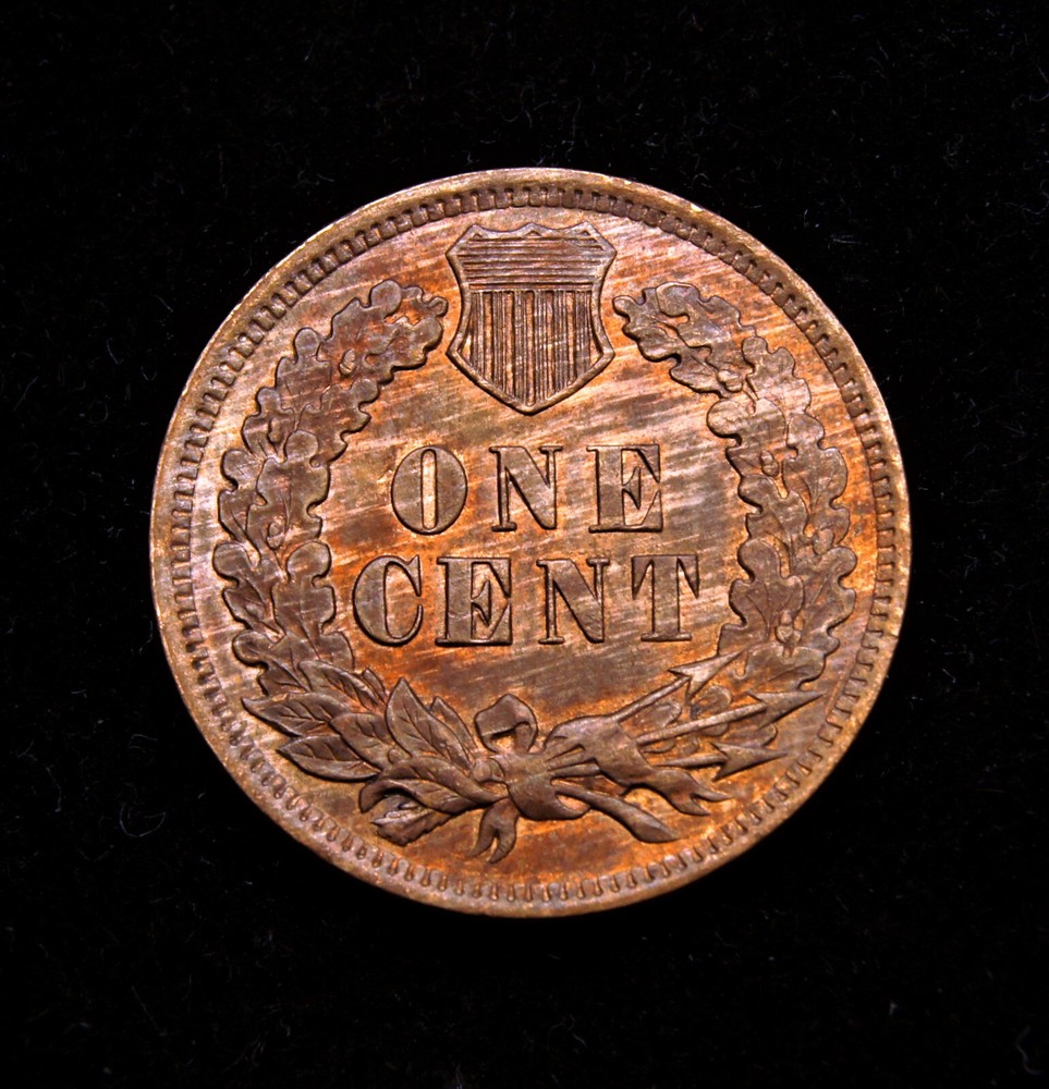 1904 Indian Head Cent MS++++ Woodgrained