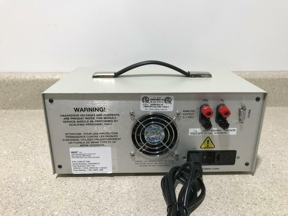 Mocon Dual Head Space Analyzer Pac Check 650