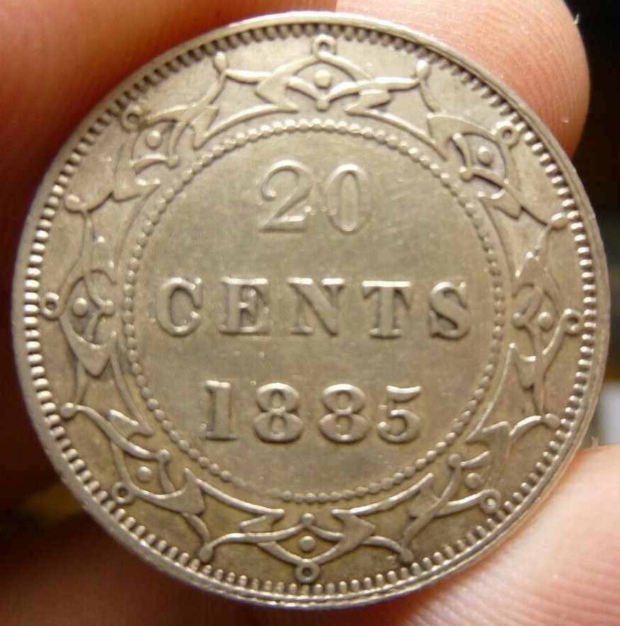 1885 NEWFOUNDLAND SILVER 20 CENTS