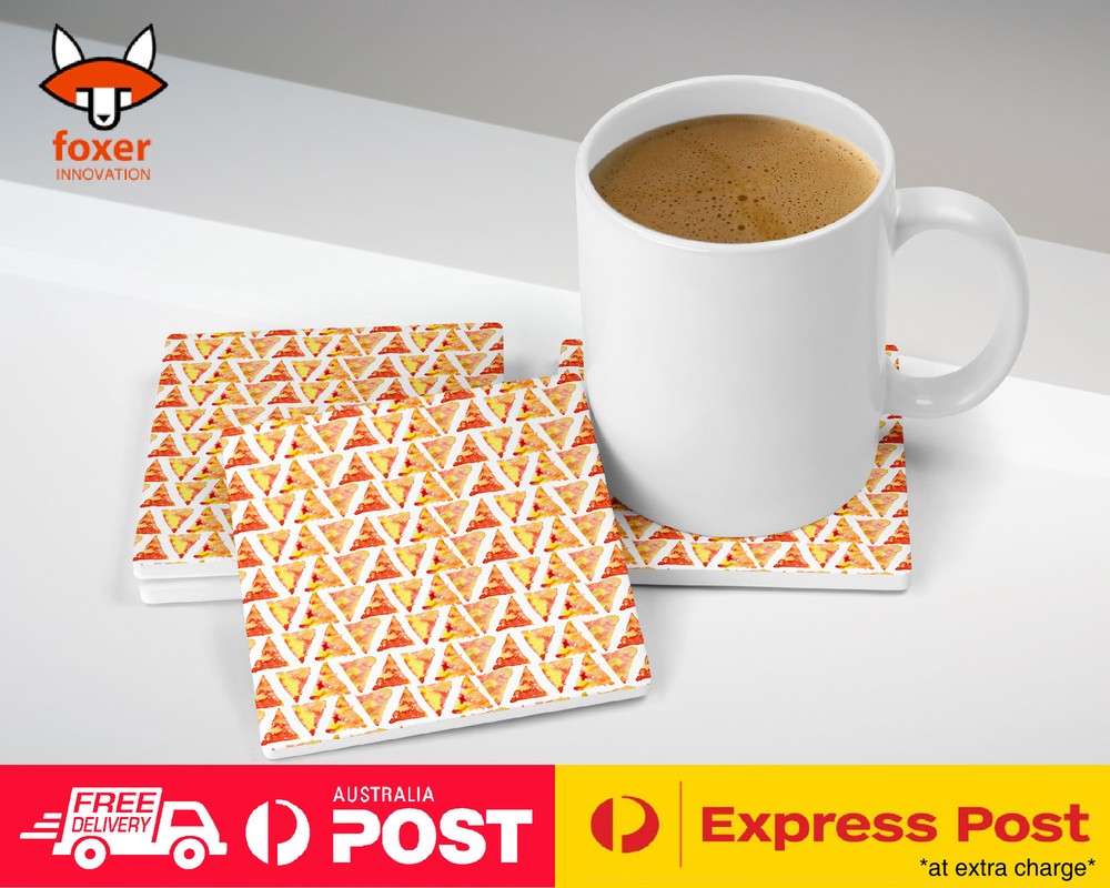 COASTER COFFEE DRINKING MAT|ORANGE TRINAGLE SHAPE PATTERN