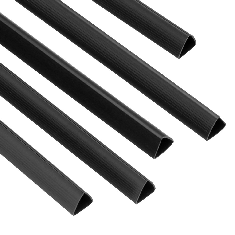 50Pcs Binding Bars, 10mm Binding Bars Slide Grip, Black