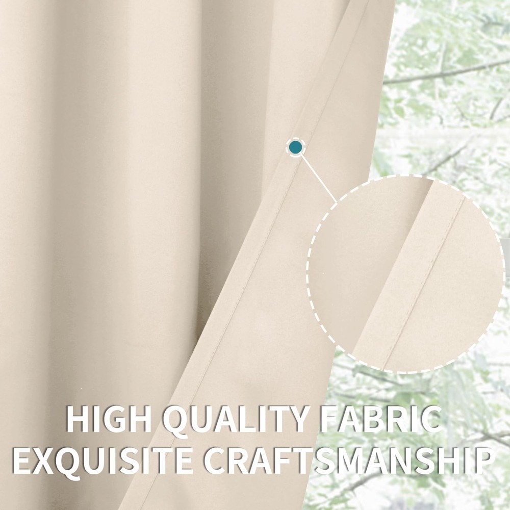 BGment Champagne Curtains 63 Inch Long - Wedding & Party Backdrop Drapes Eleg...
