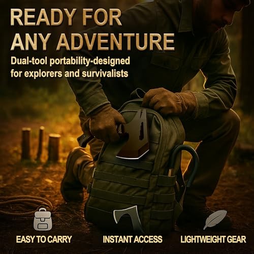 Tactical Axe Sickle Set, Survival Axe, Sharp Tomahawk with Sheath, Portable