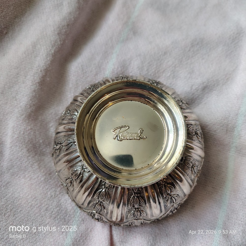 Raimond Silverplate Victorian Flora Pattern Bowl. B