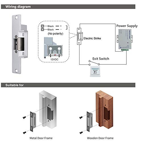 Electric Strike Lock Electronic Mortise NO Mode Fail Secure Lock NO-Fail Secure