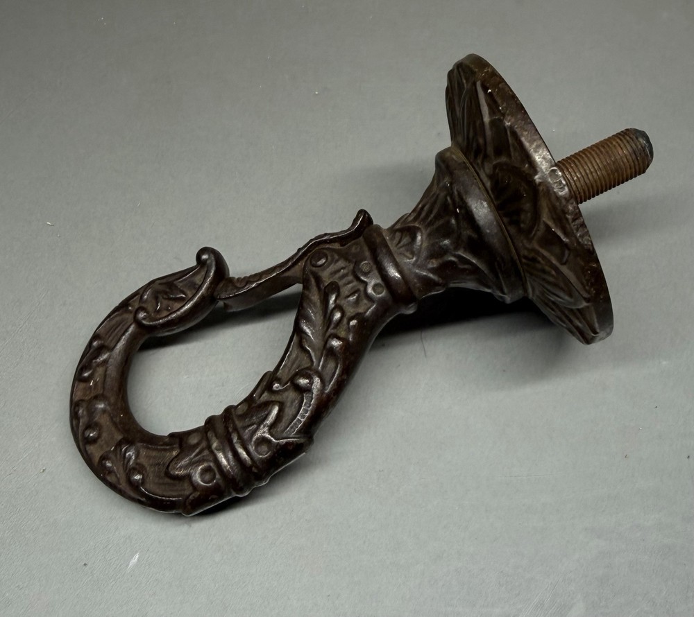 Vintage Cast Iron Hook Ornate With Clip