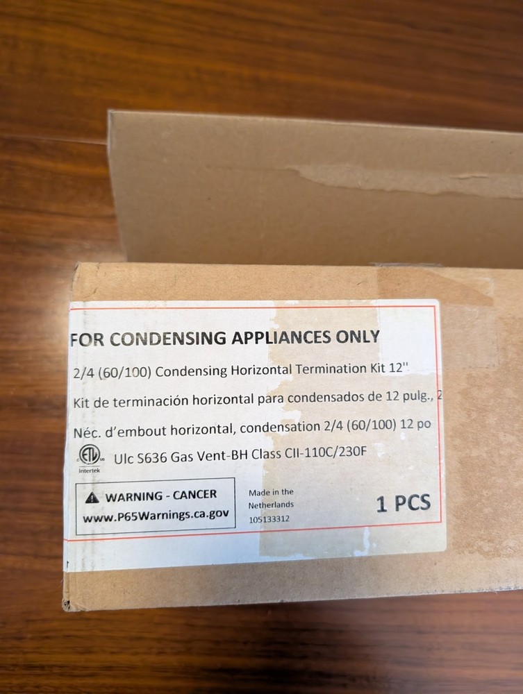 Ubbink Rinnai 229012NPP Condensing Termination Kit For Tankless Water Heater