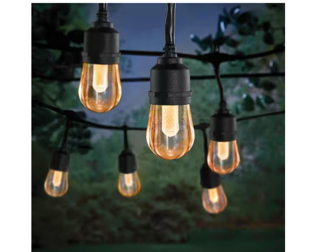 Hampton Bay Smart 24 Ft Color Changing Plug-In String Lights Powered By HubSpace