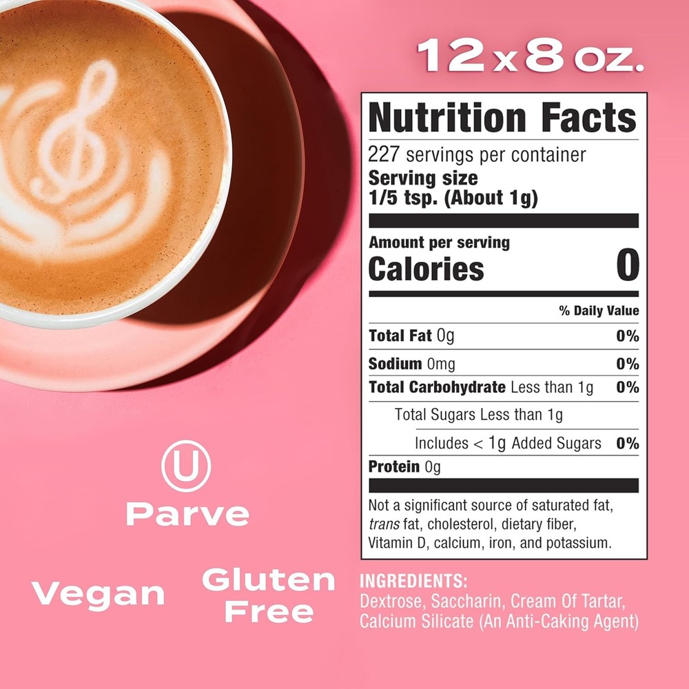 Zero Calorie Bulk Sweetener 8 oz 12 Pack Sugar Substitute for Baking Coffee Tea