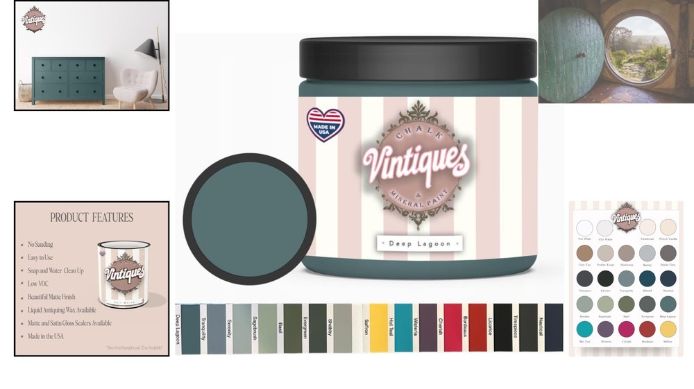 Transform Your Space with Deep Lagoon Chalk & Mineral Paint - Easy Application