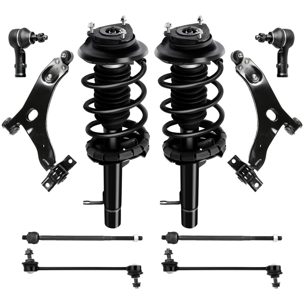 Focus Front Strut Kit 2000-2004 Control Arm Ball Joint Tie Rod Stabilizer 10Pcs