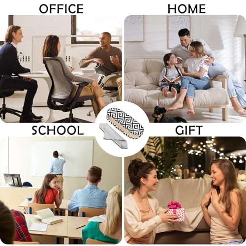 Deokke Glasses Case Hard Shell Eyeglass Protective Case L20-black White