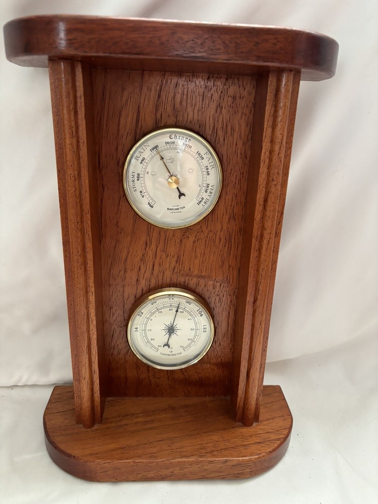 Vintage 2011 Hand Crafted  Barometer, Thermometer  Wall Hanging