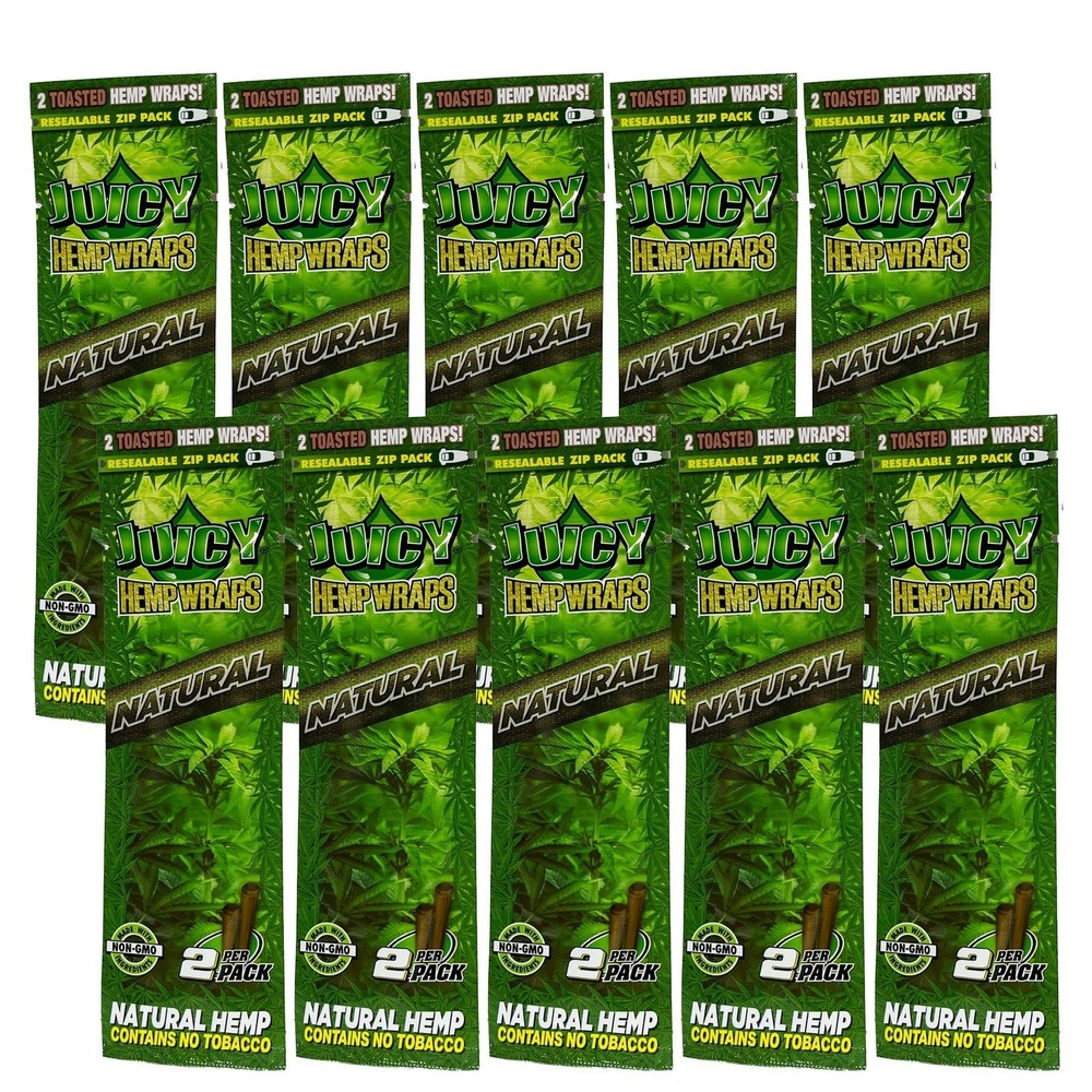 Juicy Wraps Natural - 10 Packs (2 Wraps per Pack)