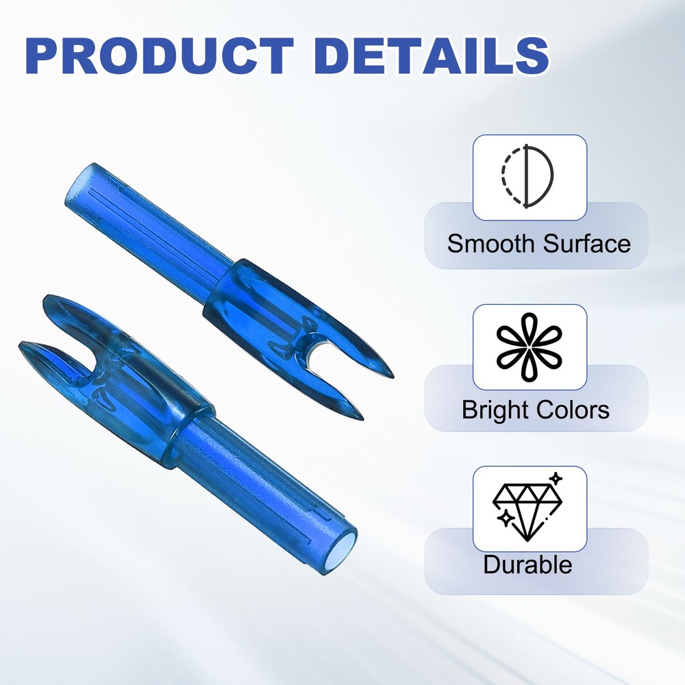 Arrow shells 4.2mm, 12pcs, blue, for archery