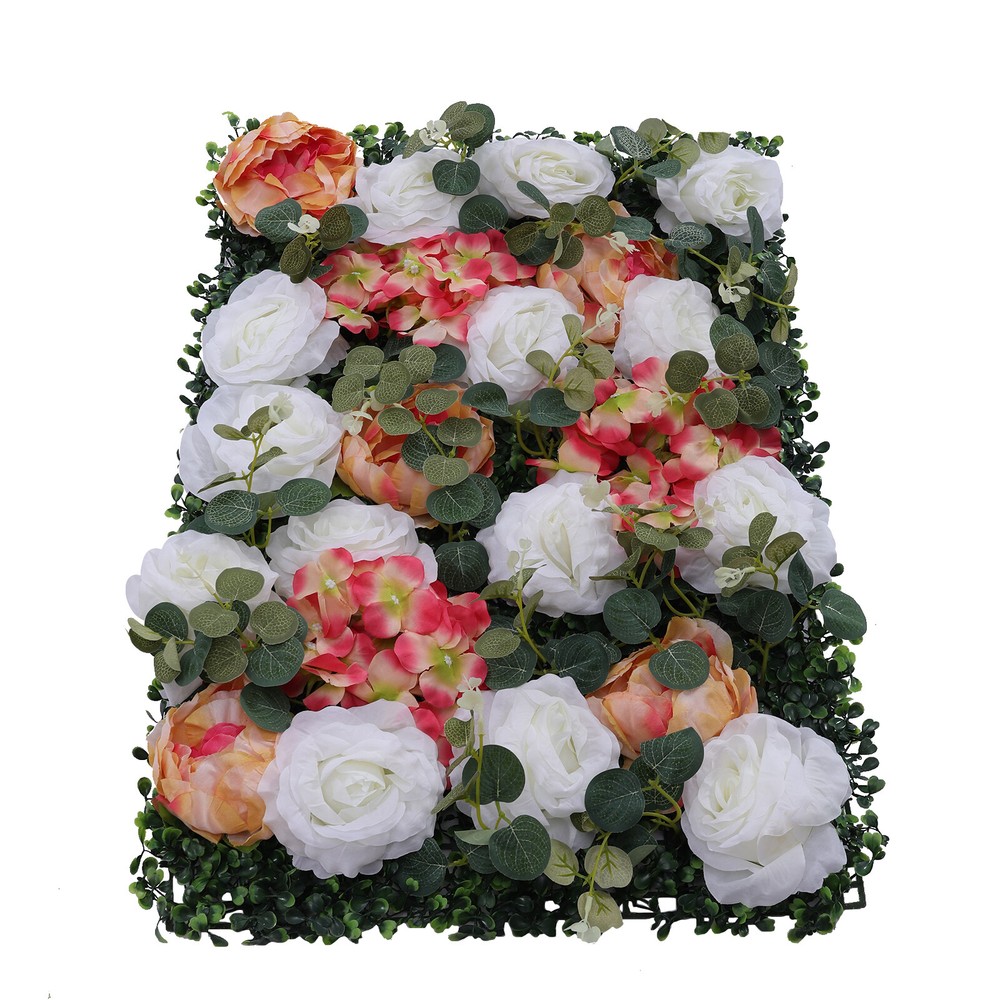 6Pcs Artificial Flower Wall Panel Flower Panel Wedding Floral Prop Wall Panel
