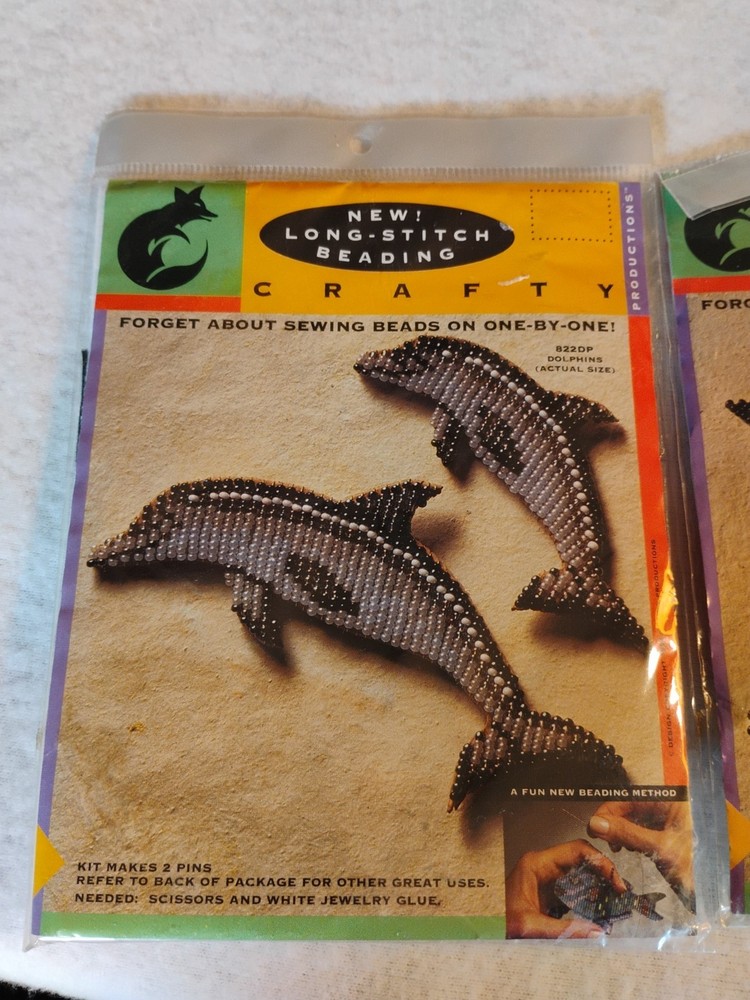 Long Stitch Beading Kit Dolphin & Whales