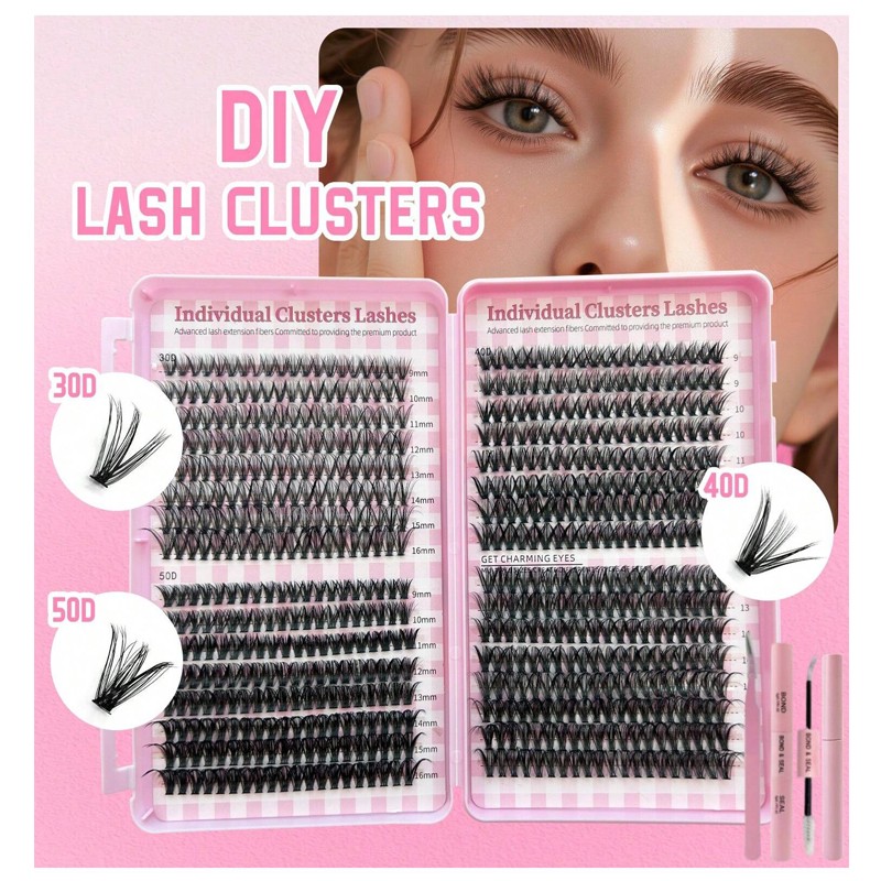 4PCS Hotmelt DIY Self-grafting False Eyelash