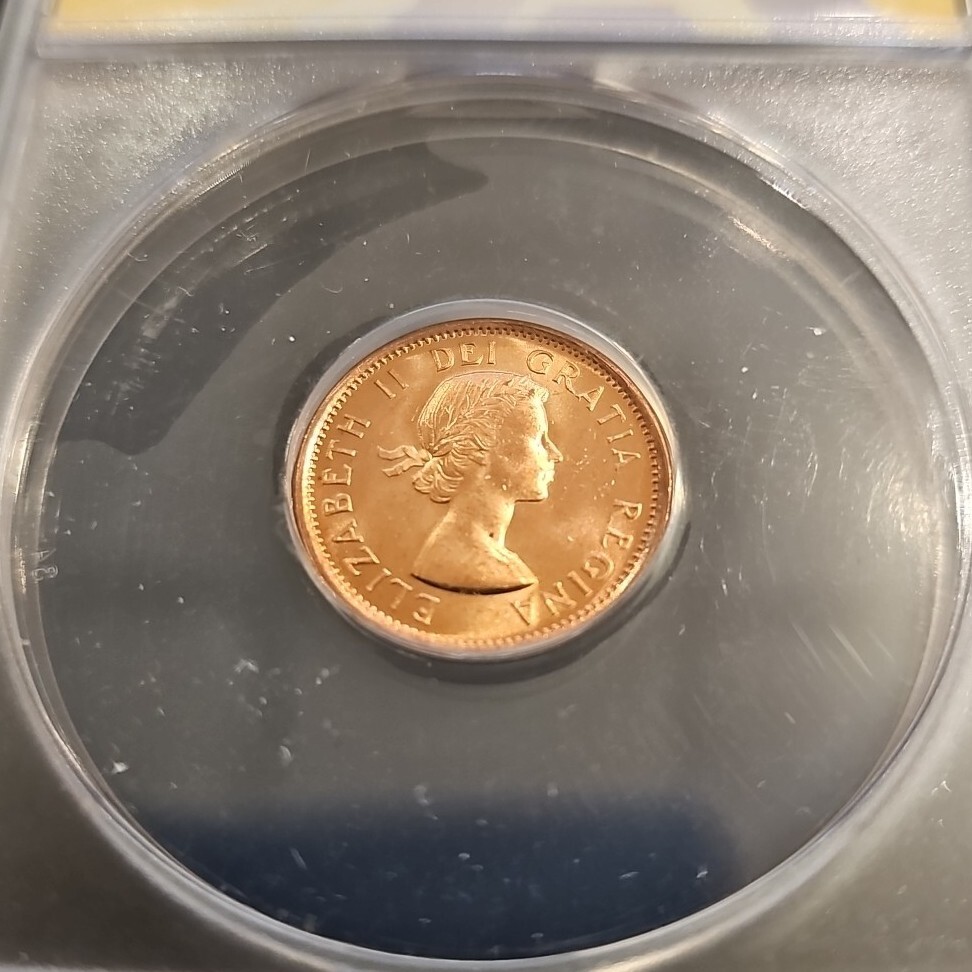 1959 CANADA Small cent ANACS MS65 RED BT681