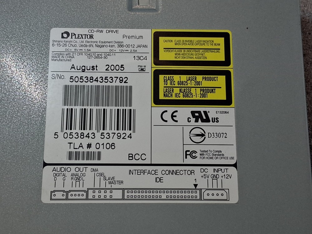 Plextor Premium CD-RW drive